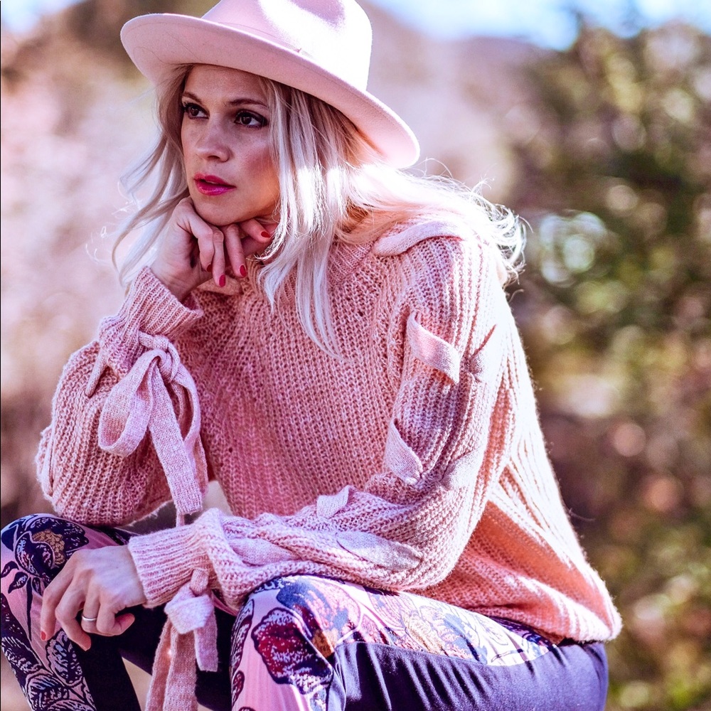 Cozy and Warm Lace Up Sweater